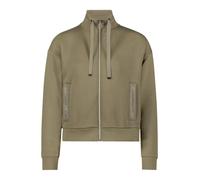 Sweatjacke BETTY BARCLAY "Damen mit Rippenstruktur", Damen, Gr. 48, grün (dusty olive), Sweatware, Obermaterial: 54% Viskose, 40% Polyester, 6% Elasthan, figurumspielend normal, Sweatjacken Sweatjacke