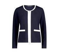 Betty Barclay Damen Shirtjacke mit Struktur, Patch Dark Blue/Cream, Größe 46