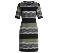 Shirtkleid BETTY BARCLAY "Damen Shirtkleid kurzarm", Damen, Gr. 46, Normalgrößen, bunt (dunkelblau, grün), Obermaterial: 62% Polyester, 34% Viskose, 04% Elasthan., figurumspielend kurz, Rundhals, Klei