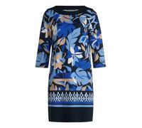 Shirtkleid BETTY BARCLAY "Damen mit 3/4 Arm", Damen, Gr. 42, Normalgrößen, dunkelblau, blau, Obermaterial: 85% Viskose, 13% Polyester, 2% Elasthan; Besatz: 85% Viskose, 13% Polyester, 2% Elasthan, fig