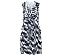 Betty Barclay Damen Shirtkleid ohne Arm 38, Dunkelblau/Weiß