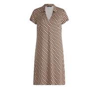 Betty Barclay Damen Sommerkleid Kurzarm 46, Dark Blue/Brown