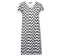 Betty Barclay Damen Sommerkleid mit V-Ausschnitt 38, Dunkelblau/Weiß