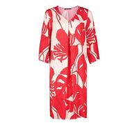 Betty Barclay Damen Sommerkleid mit V-Ausschnitt 40, Red/Beige