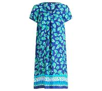 Betty Barclay Damen Sommerkleid mit V-Ausschnitt 42, Blau/Grün