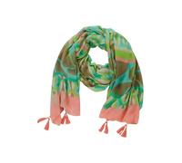 Betty Barclay Damen Sommerschal mit Quasten ACC, Green/Rosé