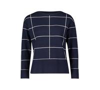 Strickpullover langarm Patch Dark Blue/Nature 42