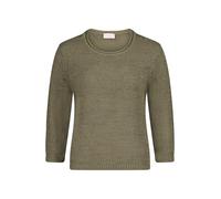 Strickpullover BETTY BARCLAY "Damen mit 3/4 Arm", Damen, Gr. 44, dusty olive, Strick, Obermaterial: 65% Polyacryl, 35% Polyamid, Basic, gerade normal, Rundhals, Pullover Strickpullover (15893005-44) d