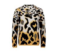 Betty Barclay Damen Strickpullover mit Jacquard 38, Patch Beige/Yellow