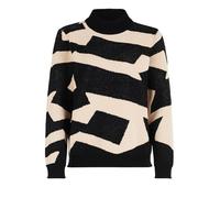 Betty Barclay Damen Strickpullover mit Jacquard Black-Beige,46