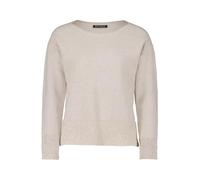 Strickpullover BETTY BARCLAY "Damen mit Pailletten", Damen, Gr. 36, beige (taupe melange), Strick, Obermaterial: 40% Baumwolle, 36% Polyamid, 22% Polyester, 2% Elasthan, gerade normal, U-Boot-Ausschni