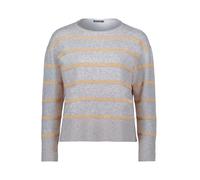 Betty Barclay Damen Strickpullover mit Pailletten 38, Patch Grey/Beige