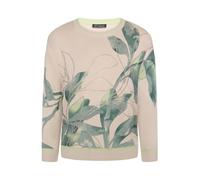 Strickpullover BETTY BARCLAY "Damen mit Print", Damen, Gr. 38, beige, grün, Strick, Obermaterial: 80% Viskose, 20% Polyamid, lässig geschnitten normal, Rundhals, Pullover Strickpullover (72531229-38)