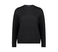 Strickpullover BETTY BARCLAY "Damen mit U-Boot-Ausschnitt", Damen, Gr. 44, schwarz, Strick, Obermaterial: 55% Viskose, 30% Polyester, 15% Polyamid, gerade lang, Rundhals, Pullover Strickpullover (1065