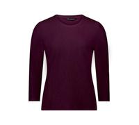 Betty Barclay Damen Strukturshirt mit Rundhalsausschnitt 36, Dark Aubergine