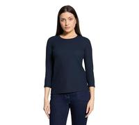 Betty Barclay Damen Strukturshirt mit Rundhalsausschnitt 38, dunkelblau