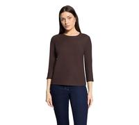 Strukturshirt mit Rundhalsausschnitt Light Maroon Damen