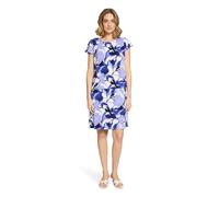 Betty Barclay Damen Stufenkleid Kurzarm 42, Weiß/Blau