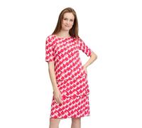 Sommerkleid BETTY BARCLAY "Betty Barclay Stufenkleid kurzarm", Damen, Gr. 46, Normalgrößen, rot (rot, weiß), Obermaterial: 95% Polyester, 5% Elasthan. Futter: 100% Polyester., feminin, gerade kurz, Ru