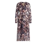 Sommerkleid BETTY BARCLAY "Damen Stufenkleid langarm", Damen, Gr. 48, Normalgrößen, blau (dunkelblau, rosé), Obermaterial: 100% Polyester. Futter: 100% Polyester., lässig geschnitten lang, Kleider (16