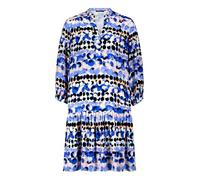 Betty Barclay Damen Stufenkleid mit 3/4 Arm 44, Blau/Beige