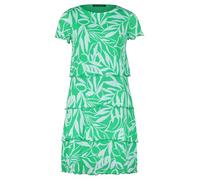 Sommerkleid BETTY BARCLAY "Betty Barclay Stufenkleid mit U-Boot-Ausschnitt", Damen, Gr. 38, Normalgrößen, bunt (grün, cream), Obermaterial: 100% Polyamid. Futter: 100% Polyester., feminin, gerade kurz