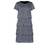 Sommerkleid BETTY BARCLAY "Betty Barclay Damen Sommerkleid Stufenkleid", Damen, Gr. 40, Normalgrößen, blau (dunkelblau, weiß), Obermaterial: 100% Polyamid. Futter: 100% Polyester., feminin, gerade kur