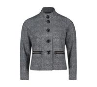 Betty Barclay Damen Sweatjacke mit Stehkragen Schwarz/Weiß,36