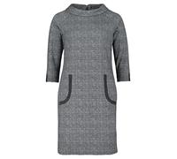 Betty Barclay Damen Sweatkleid mit Kragen Schwarz/Weiß,38