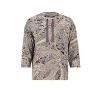 Betty Barclay Damen Sweatshirt mit hohem Kragen 48, Grau/Beige