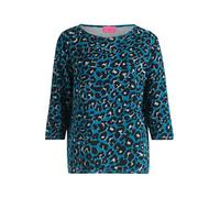 Betty Barclay Damen Sweatshirt mit Rippenstruktur Petrol/Black,44