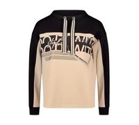 Sweatshirt mit Stehkragen Patch Beige/Black 42
