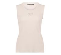 Trägertop mit Rippenstruktur Grau Beige 48