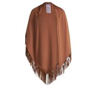 Modetuch BETTY BARCLAY "Betty Barclay Damen Tuch mit Fransen", Damen, Gr. ACC, braun (classic nougat), Strick, Materialmix, modisch, Modetücher (97513356-0) classic nougat