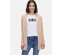 Strickjacke BETTY BARCLAY "Betty Barclay Damen Feinstrickjacke mit Taschen", Damen, Gr. 48, beige, Strick, Obermaterial: 72% Viskose, 28% Polyamid., feminin, figurumspielend lang, Strickjacken (513585