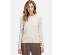 Strickpullover BETTY BARCLAY "Damen Feinstrickpullover mit Applikation", Damen, Gr. 42, beige (light beige melange), Strick, Obermaterial: 33% Baumwolle, 26% Polyacryl, 23% Polyamid, 10% Viskose, 5% W