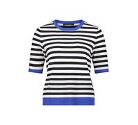 Betty Barclay - Gestreifter Strickpullover mit Rundhalsausschnitt und Halbarm blau - Gr. - 48