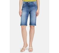 Jeansshorts BETTY BARCLAY "Betty Barclay Jeans-Shorts mit aufgesetzten Taschen", Damen, Gr. 40, Normalgrößen, blau (light blau denim), Obermaterial: 83% Baumwolle, 15% Polyester, 2% Elasthan., sportli