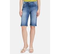 Jeansshorts BETTY BARCLAY "Betty Barclay Jeans-Shorts mit aufgesetzten Taschen", Damen, Gr. 48, Normalgrößen, blau (light blau denim), Obermaterial: 83% Baumwolle, 15% Polyester, 2% Elasthan., sportli