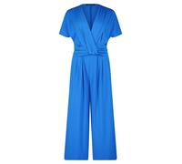 Overall BETTY BARCLAY "Damen mit Eingrifftaschen", Damen, Gr. 42, Normalgrößen, blau (mittelblau), Jersey, Obermaterial: 95% Polyester, 5% Elasthan, figurumspielend, V-Ausschnitt, Overalls Overall, Fo
