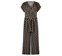 Overall BETTY BARCLAY "Betty Barclay Damen Jumpsuit mit Eingrifftaschen", Damen, Gr. 44, Normalgrößen, schwarz (schwarz, khaki), Jersey, Obermaterial: 95% Viskose, 5% Elasthan., feminin, figurumspiele