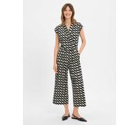 Overall BETTY BARCLAY "Damen Jumpsuit mit Eingrifftaschen", Damen, Gr. 36, Normalgrößen, bunt (dunkelblau, grün), Jersey, Obermaterial: 95% Polyester, 5% Elasthan., figurumspielend, Overalls (97265254