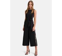Overall BETTY BARCLAY "Damen mit Eingrifftaschen", Damen, Gr. 38, Normalgrößen, schwarz, Obermaterial: 86% Polyester, 14% Elasthan; Besatz: 88% Polyester, 12% Elasthan, figurumspielend, Rundhals, Over