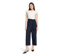 Overall BETTY BARCLAY "Damen mit Eingrifftaschen", Damen, Gr. 36, Normalgrößen, patch dunkelblau, cream, Obermaterial: 86% Polyester, 14% Elasthan, figurumspielend, Rundhals, Overalls Overall (6402511