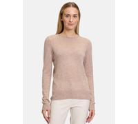 Strickpullover BETTY BARCLAY "Betty Barclay Kaschmir-Pullover mit Rundhalsausschnitt" Gr. 44, funghi melange Damen Pullover (91893459-44) funghi melange