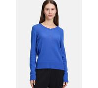 Strickpullover BETTY BARCLAY "Betty Barclay Damen Kaschmir-Pullover mit V-Ausschnitt", Damen, Gr. 40, blau (adria), Strick, Obermaterial: 100% Kaschmir., Basic, gerade normal, V-Ausschnitt, Langarm, P