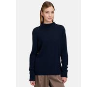 Strickpullover BETTY BARCLAY "Betty Barclay Damen Kaschmir-Pullover mit Stehkragen", Damen, Gr. 42, blau (dunkelblau), Strick, Obermaterial: 100% Kaschmir., Basic, gerade lang, Pullover (28124161-42)