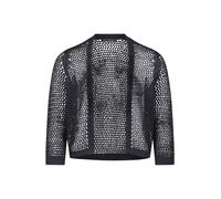 Betty Barclay - Kurze Strickjacke im Lochmuster mit 3/4-Arm blau - Gr. - 36