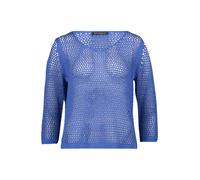 Strickpullover BETTY BARCLAY "Damen mit 3/4 Arm", Damen, Gr. 42, blau (adria blau), Strick, Obermaterial: 100% Polyacryl, lässig geschnitten normal, V-Ausschnitt, Pullover Strickpullover (73838562-42)