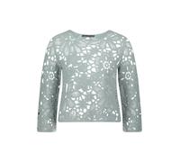 Strickpullover BETTY BARCLAY "Damen mit U-Boot-Ausschnitt", Damen, Gr. 44, gray mist, Strick, Obermaterial: 53% Baumwolle, 32% Polyacryl, 9% Polyester, 6% Polyamid, figurumspielend normal, Rundhals, P